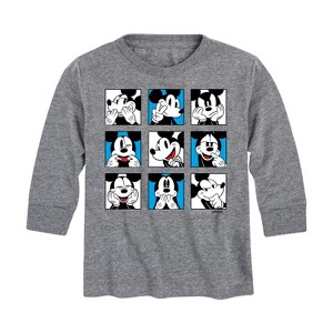 Boys' - Disney - Mickey Grid Long Sleeve Graphic T-Shirt - 1 of 4