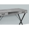 Monarch Specialties Computer Desk Home Office Laptop Left Right Set-Up Storage Drawers 42InchL Work Metal Laminate Grey Black Contemporary Modern - 3 of 4
