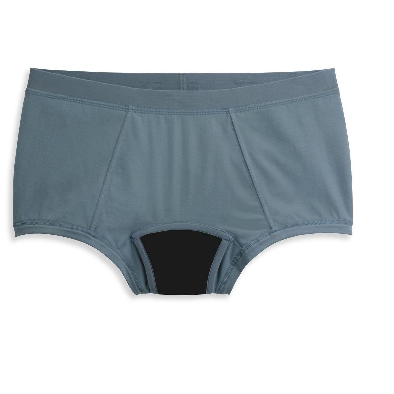 TomboyX Women's First Line Period Leakproof Boy Shorts Underwear, Cotton Stretch Comfort (3XS-6X), 2 of 2
