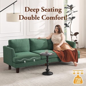 Gerrico 89" 3 Seater Sofa Couch with Deep Seats, Upholstered Sofa with Armrests, Comfy Couches for Living Room, Apartment and Office - 1 of 4