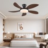 Kviflon 48 Inch Flush Mount Low Profile Ceiling Fan with Light,Easy to Install ,for Bedroom,Kitchen,Living Room,Bedroom,Patio - 3 of 4