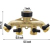 VisioGear Garden Hose Splitter 4 Way, Garden Hose Adapter with 4 Valves, Gold & Black, 6.5"*1"*3.2" - 3 of 4