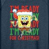 Women's - SpongeBob SquarePants - I'm Ready For Christmas Lightweight French Terry Wide Neck Long Sleeve Shirt - 2 of 4