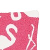 C&F Home 15" x 15" Beachy Flamingo Hooked Throw Pillow - 2 of 4