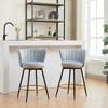 DSVIMOY Counter and Bar Stool 360 Degree Swivel Barstools with Back and Metal Legs for Kitchen, Blue, 24"*21.7"*16.5" - 2 of 4