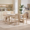 NicBex French Country Dining Chairs Set of 2 with Upholstered/Nature Rattan Backrest,Rustic Weathered Kitchen Chairs,Living Room Chairs - 4 of 4