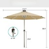 VisioGear Patio Umbrellas, Outdoor Market Hanging Umbrella, Patio Outdoor Umbrella with Crank Handle, Multicolored, 115.7"*115.7"*98.4" - 2 of 4