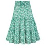 Collections Etc Cotton Pull-On Tiered Floral Print Elasticized Waist Skirt - 3 of 4