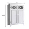 Dawson Two Doors Floor Cabinet White - Elegant Home Fashions: Traditional Style, Semi-Gloss Finish, Bath Organizer - 4 of 4