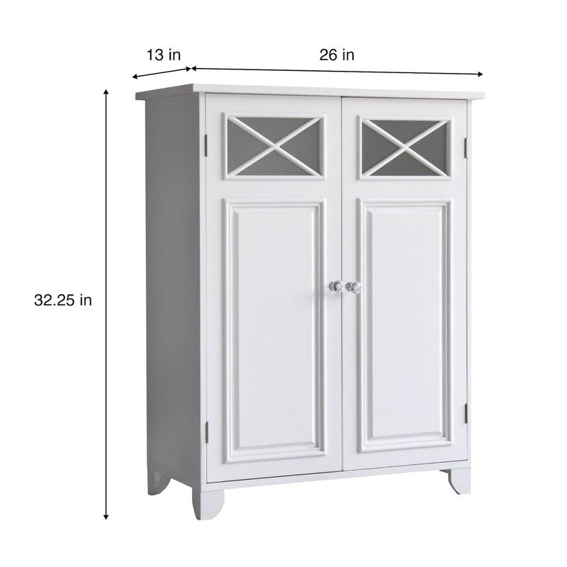 Dawson Two Doors Floor Cabinet White - Elegant Home Fashions, 5 of 9