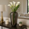 Decorative Glass Vase with Curved Silhouette - Modern Artisanal Design - Accent Styling for Home, Office, Bedroom, or Living Room Decor - Brown - 2 of 4