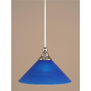 Toltec Lighting Any 1 - Light Pendant in  Chrome with 10" Blue Italian Shade - 1 of 1