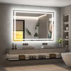 Keonjinn LED Bathroom Vanity Wall Mirror, 3 Color Temperatures Dimmable, Frontlit & Backlit, Double Lights Strips - 2 of 4
