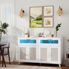 Sideboard Buffet Cabinet with Power Outlet & LED Light - 4 of 4