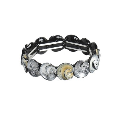 SOHI Women's Champayne Gold Metallic Swirl Bracelet