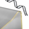 Unique Bargains Plastic Golden Edge Bouquet Flower Wrapping Paper 3 Packs with 3 Rolls Ribbons Silver - 4 of 4