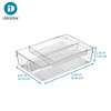 iDESIGN Linus Kitchen Drawer Organizer for Kitchen Utensils and Tools Clear: Plastic Storage, 12" x 8" x 3", Hand Wash - image 4 of 4