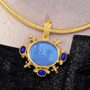 Ross-Simons Italian Tagliamonte Blue Venetian Glass Intaglio and Lapis Pendant in 18kt Gold Over Sterling Size 1.63 - 4 of 4