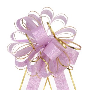 Unique Bargains Christmas Wedding Car Basket Gift Wrapping Large Organza Pull Bow 20 Pcs - 1 of 4