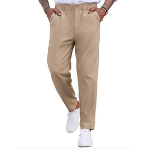 COOFANDY Men's Casual Pants Relaxed Fit Flat Front Expandable Waist Chino Slack Trousers - 1 of 4