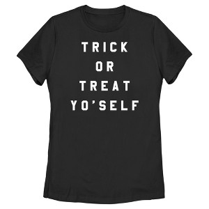 Women's Lost Gods Halloween Trick Or Treat Yo' Self T-Shirt - 1 of 4