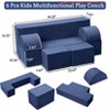 Kids Play Couch, 6Pcs Modular Kids Play Sofa for Playroom Bedroom, Kids Modular Couch Toddler Foam Sofa, Kids Convertible Sofa w/ Removable Cover - 2 of 4