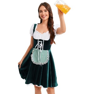 Women's Velvet Knee-Length Mock Three-Piece Mini Dress for Party - 1 of 4