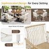 Vynxaria 5 Piece Acacia Wood Extendable Dining Set Round Table with Butterfly Leaf, 4 Rattan Chairs for Indoor/Outdoor Use - 4 of 4