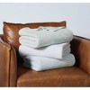 50"x60" Striped Chenille Throw Blanket White/Green - Brooklyn Loom - 3 of 4