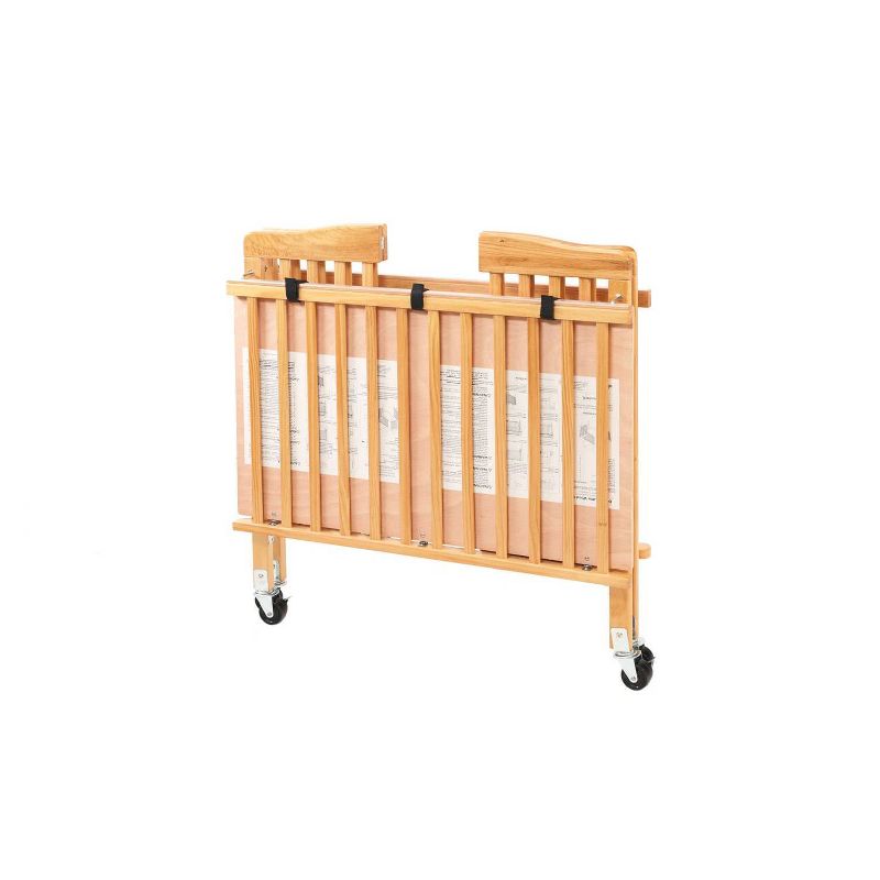 L.A. Baby The Little Wood Crib Mini/Portable Folding Wood Crib - Natural, 2 of 6