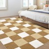 Washable Modern Checkered Plaid Rug Non Slip Low Pile Rug Soft Geometric Throw Floor Cover Foldable Indoor Carpet for Living Room Bedroom Playroom - 4 of 4
