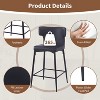VASIP 28'' Counter Height Bar Stools Set of 2, PU Leather Upholstered with Metal Footrest ,for Kitchen Island, Bar Table, Dining Room - 3 of 4
