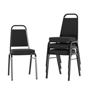 Flash Furniture 4 Pack HERCULES Series Trapezoidal Back Stacking Banquet Chair - 1 of 4