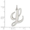 Black Bow Jewelry Sterling Silver, Ella Collection, LG Fancy Script Initial L Pendant - 4 of 4