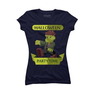 Junior's Design By Humans Happy Halloween gift for kid cute Frankenstein By thientd87 T-Shirt - 1 of 3