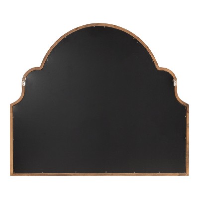 Rustic Brown Moroccan Arch Wood Vanity Mirror