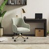 WestinTrends Genevieve Mid-Century Modern Swivel Office Chair With Wheels (Set Of 2) - 2 of 4