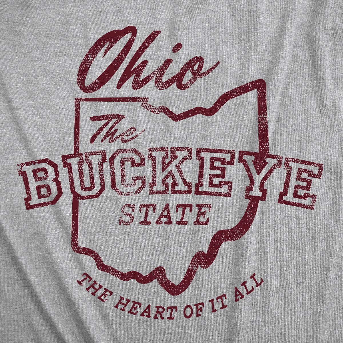 Мужские футболки Crazy Dog T-Shirts, Inc. Mens Funny T Shirts Ohio The Buckeye State Sarcastic Graphic Novelty Tee For Men - Crazy Dog Men's T Shirt with Fun Design Light Grey XL — фото 2