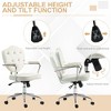 NicBex Adjustable Height Velvet Button Tufted Home Office Chair with Padded Armrests and Wheels for Work Study Vanity - 4 of 4