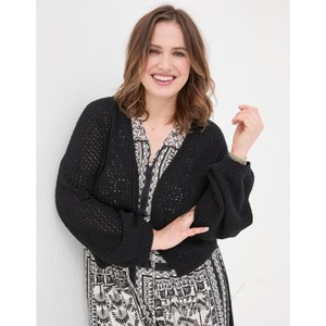 FatFace Women's Plus Size Anna Open Stitch Cardigan - 1 of 4