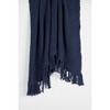 HomeRoots 50" X 50" Indigo Woven Cotton Throw Blanket - 4 of 4