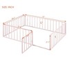 NicBex Kids Montessori Bed with Door,Metal Floor Bed with Fence,Twin/Full/Queen Size Toddler bed for Bedroom Playroom,Black/White/Pink - 3 of 4