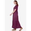 Woman Within Plus Size Short-Sleeve Tiered Dress - 4 of 4