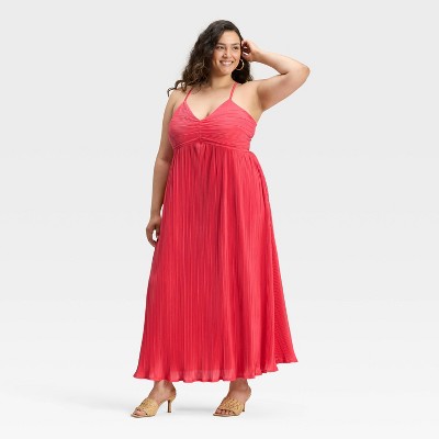 Women's Pleated Maxi Dress - A New Day™