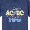 ACDC Live 1978 Tour Crew Neck Short Sleeve Navy Heather Women's T-shirt - 2 of 3