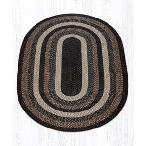 Earth Rugs Mocha/Frappuccino Oval Braided Rug – Handwoven Jute, Neutral Farmhouse Style Accent - 1 of 1