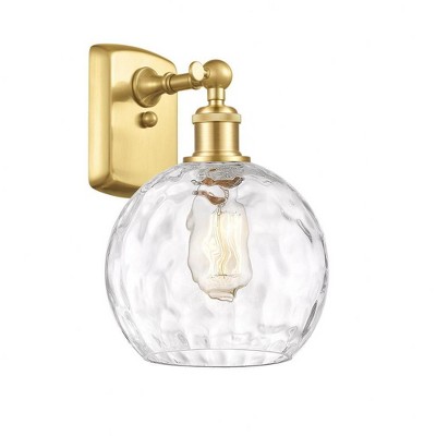 Athens Water Glass - 1 Light Wall Sconce In Industrial Style-13 Inches Tall and 8 Inches Wide