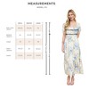 August Sky Women's Square Neckline Short Sleeves Floral Midi Dress - 4 of 4