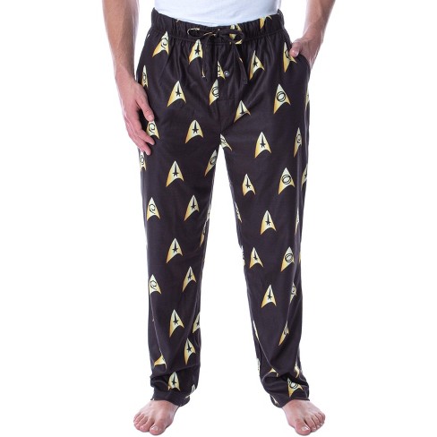 Star Trek Original Series And Next Generation Starfleet Insignia Pajama  Pants 4X Black