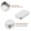 Unique Bargains Tinplate Frosted Hinged Lid Portable Storage Containers 2.4" x 1.3" Silver 2 Pcs - 4 of 4